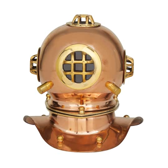 8" Brass Metal Diver Helmet Decoration